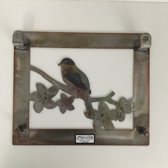 Open Steel Frame Bird Cutout Dogwood Wall Decor - Picture 6 of 16